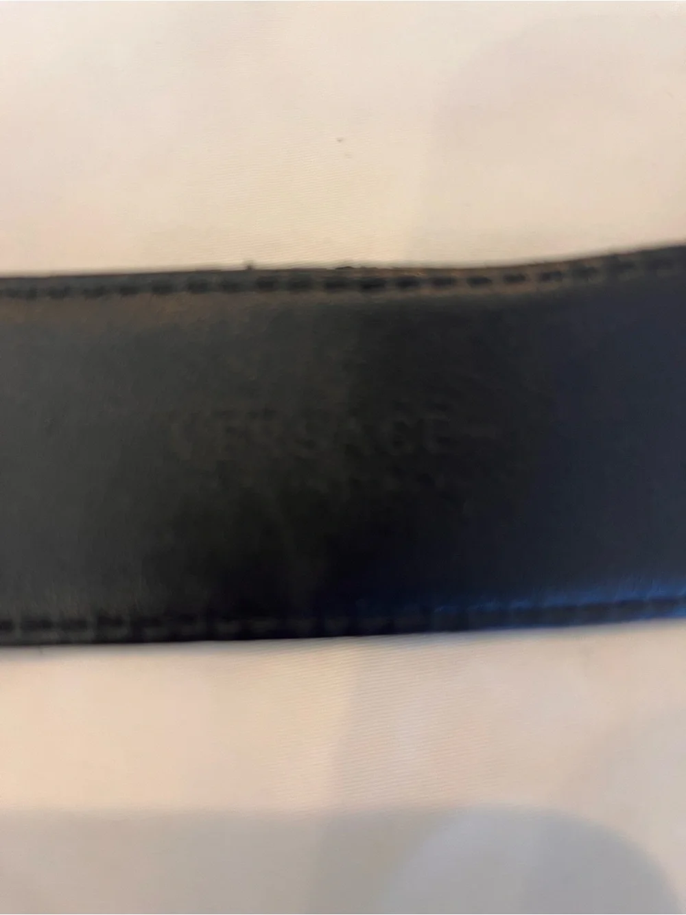 Versace Black Patent Leather Belt Gold Medusa Buckle Grecian Greek 44 inch - Picture 8 of 12